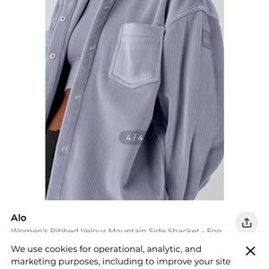 ALO Yoga Women's Ribbed Velour Jacket - Light Gray